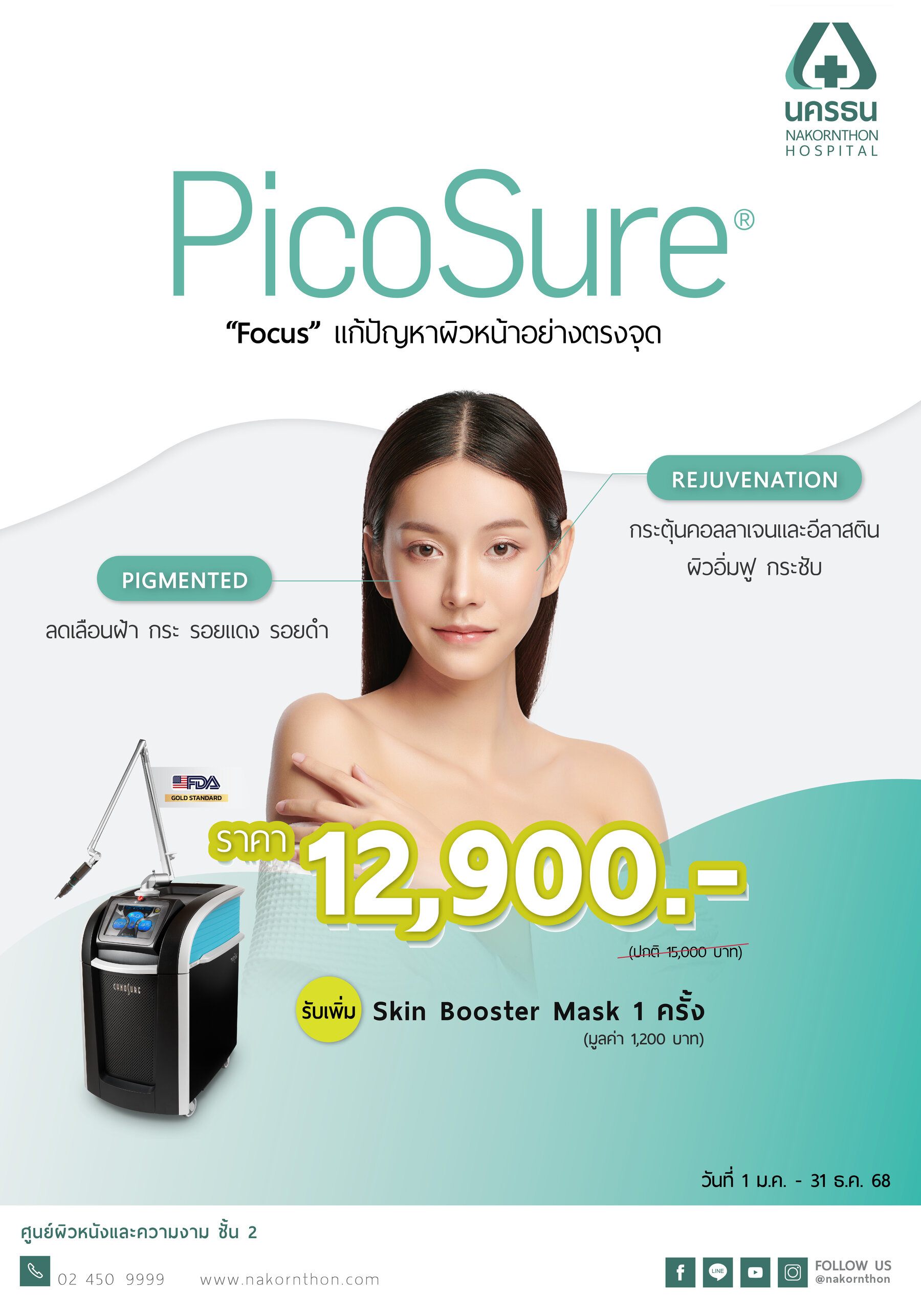 PICOSURE โปรแกรมรักษาฝ้า กระ รอยปานแดง หลุมสิว ริ้วรอย