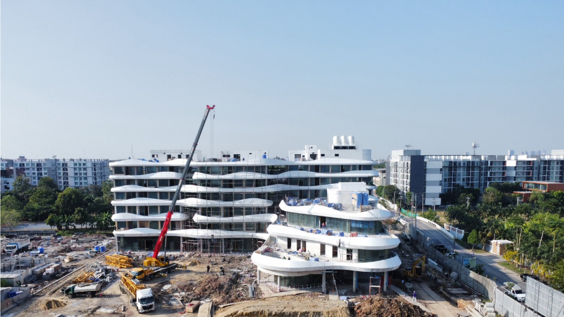 ความคืบหน้างานก่อสร้าง นครธน ลองไลฟ์ เซ็นเตอร์