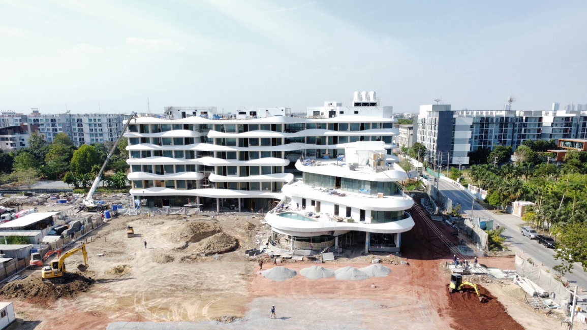 ความคืบหน้างานก่อสร้าง นครธน ลองไลฟ์ เซ็นเตอร์